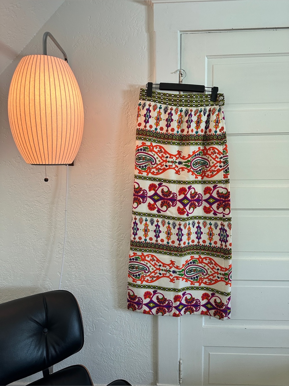 Vintage Alex Coleman Boho Paisley Midi Skirt - Multicolor